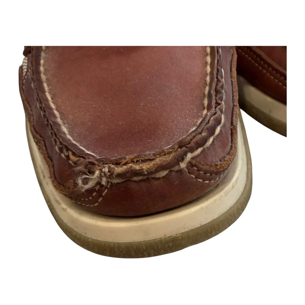 Vintage Sebago Clovehitch II Leather Boat Shoes Mens‎ 9 N Narrow Brown USA Made